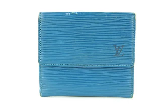 Louis Vuitton Blue Epi Leather Elise Compact Wallet with Box in Blue Leather from Bagriculture, photo 1 of 1