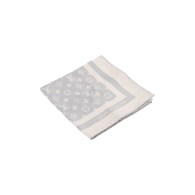 Louis Vuitton Monogram Silhouette Square 90 Silk Scarf Grey in Grey Silk from The Purse Affair, photo 1 of 1