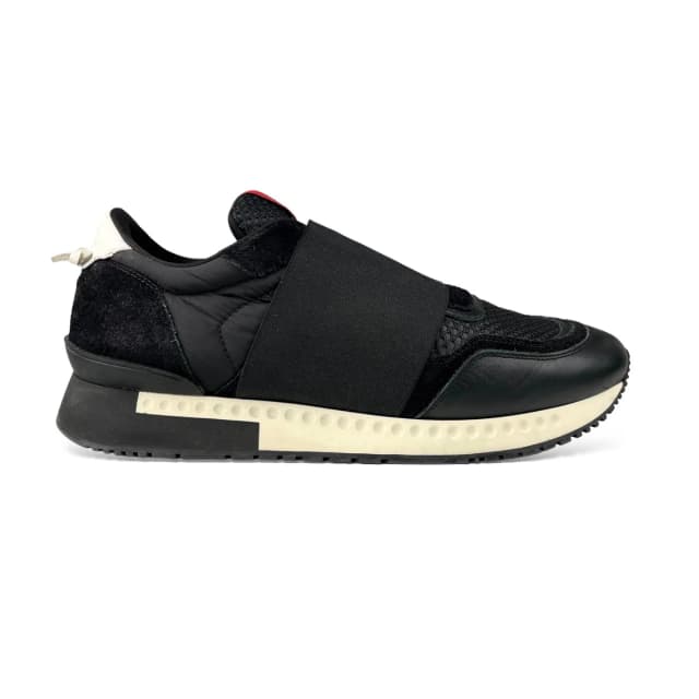 Givenchy Mens Black Active Runners in Black Leather & Mesh from Designer Archives, photo 1 of 1