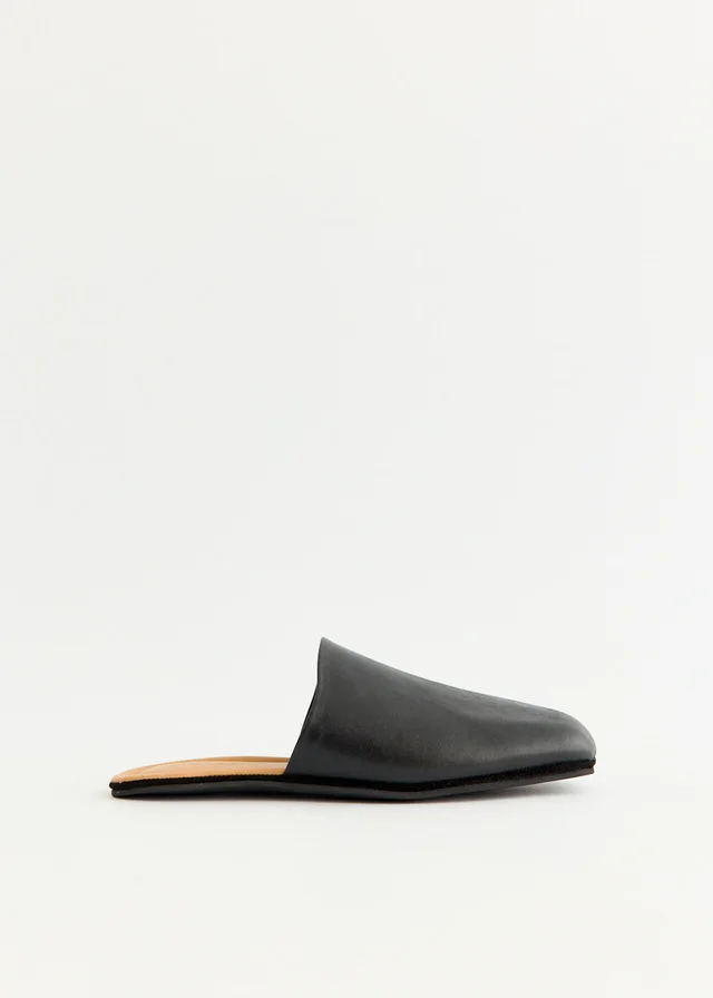 Our Legacy Cigarr Slippers in Sombre Satin Bovine, image 1 of 1 from Incu