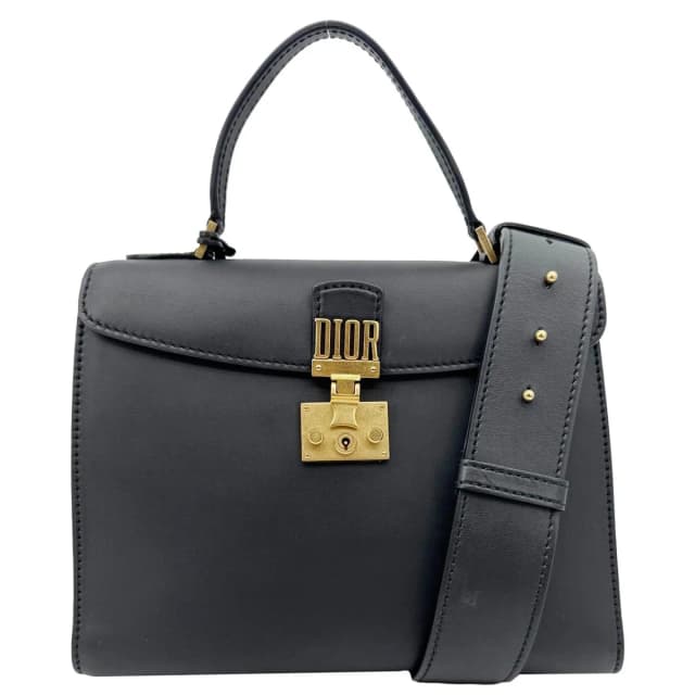 Dior Addict Leather Top Handle Crossbody Bag Black in Black Leather from Dallas Designer Handbags, photo 1 of 1