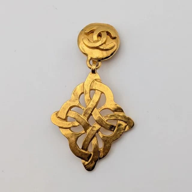 Chanel Single Earrings CC Logo Swing Gold 97P Vintage in Gold from The Reluxe, photo 1 of 1