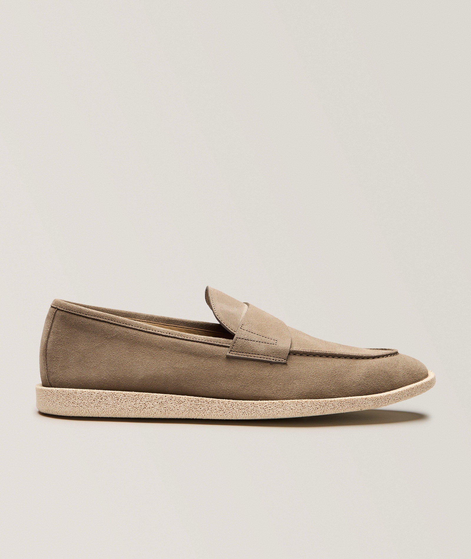 Barrett Suede Penny Loafers in Brown Suede & Nubuck, image 1 of 1 from Harry Rosen