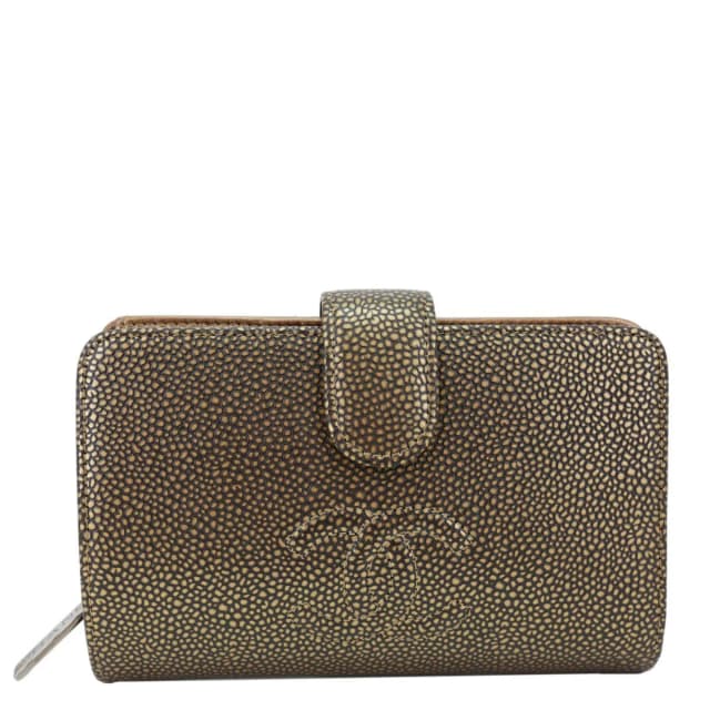 Chanel Timeless CC Caviar Leather Zipped Pocket Wallet Gold in Gold Caviar leather from Dallas Designer Handbags, photo 1 of 1