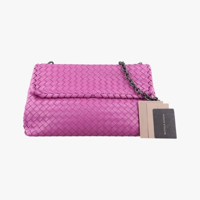 Bottega Veneta Intrecciato Olympia Pink Lambskin in Pink Lambskin from The Reluxe, photo 1 of 1