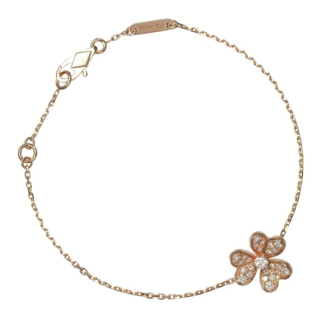 Van Cleef & Arpels Frivole Mini Gold Diamond Bracelet in Gold from The Reluxe, photo 1 of 1