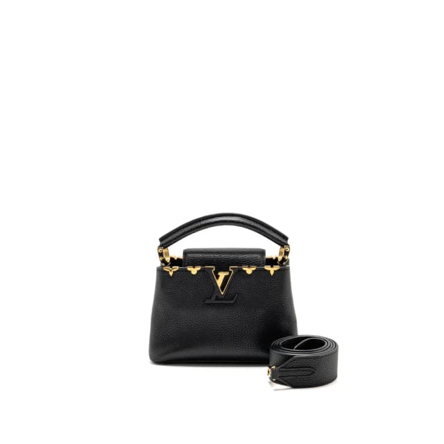 Louis Vuitton mini capucines flower crown line Taurillon black GHW in Black Leather from EMIER, photo 1 of 1