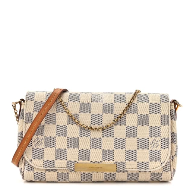 Louis Vuitton Favorite MM Damier Azur Coated Canvas Bag - White in White Coated canvas from H&T, photo 1 of 1