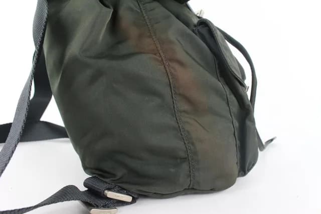Prada Dark Green Tessuto Nylon Twin Pocket Backpack in Green Nylon from Bagriculture, photo 1 of 1