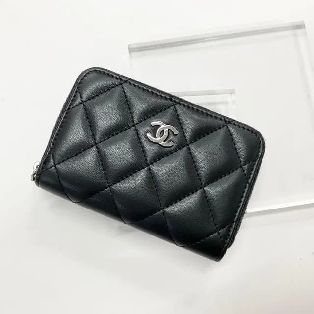 Chanel Quilted Lambskin CC Logo Coin Case Card in Lambskin from The Reluxe, photo 1 of 1