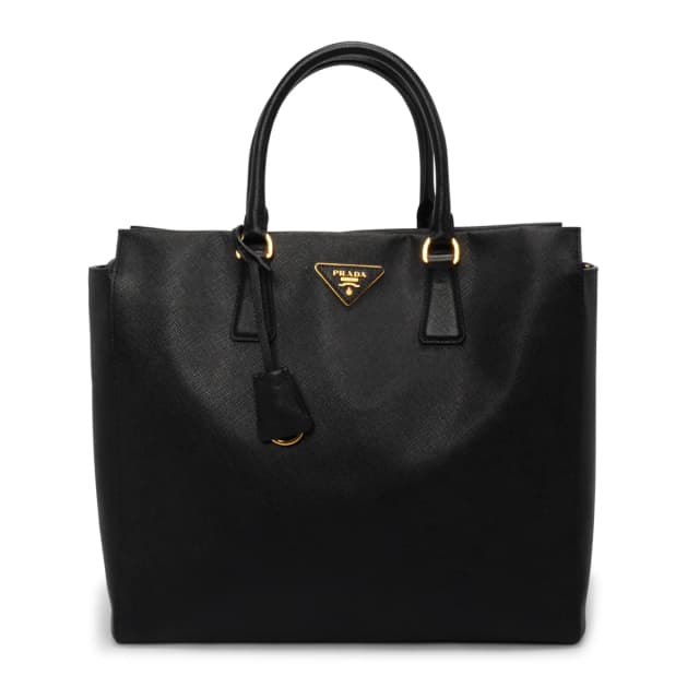 Prada Saffiano Lux Top Handle Tote in Black Saffiano leather from Blue Spinach, photo 1 of 1