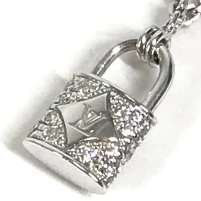 Louis Vuitton Necklace Pendentif Lockit XS Diamond Silver in Silver from The Reluxe, photo 1 of 1