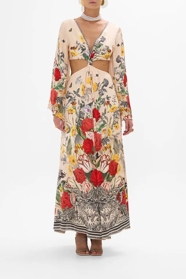 Camilla eBoutique CUT OUT DRESS WITH KNOT FRONT ETCHED INTO ETERNITY, image 1 of 1 from CAMILLA