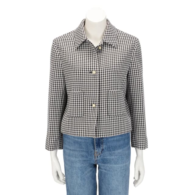 Dior Houndstooth Jacket FR 40 in Black & White Wool from Blue Spinach, photo 1 of 1