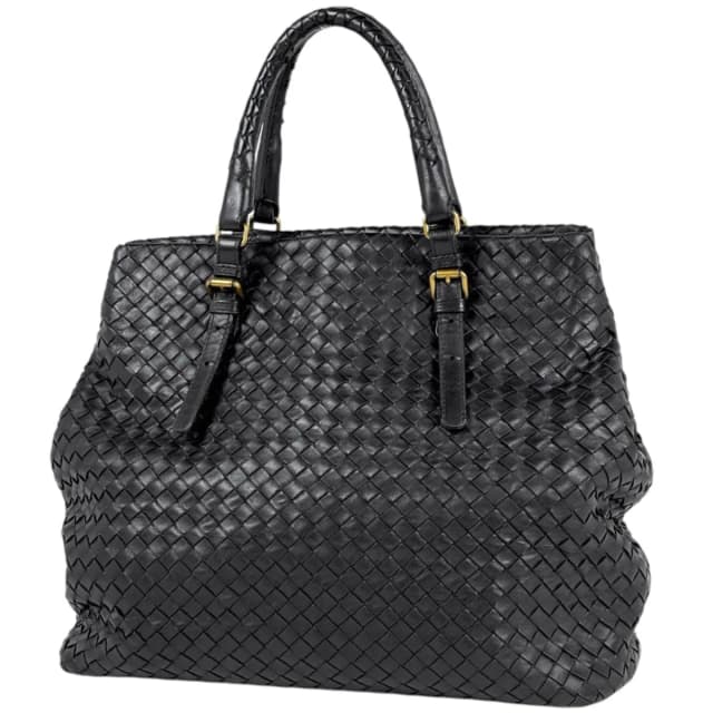 Bottega Veneta Tote Bag Intrecciato Leather Black in Black Woven leather from The Reluxe, photo 1 of 1