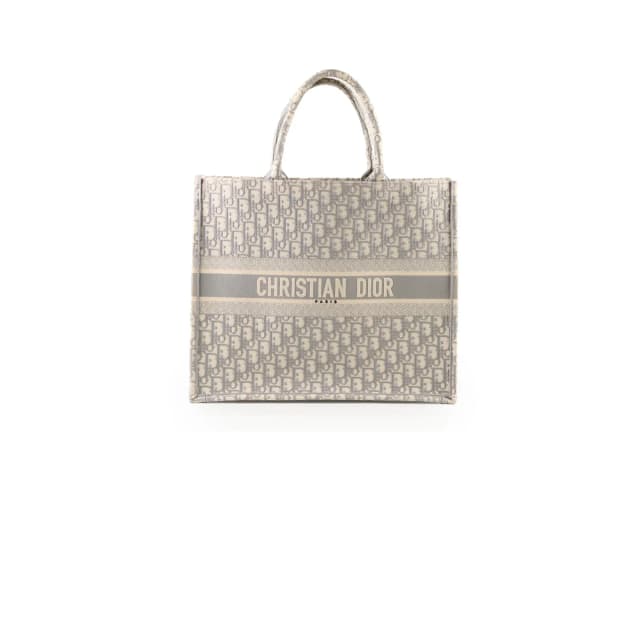 Dior Large Book Tote Oblique Grey in Grey Canvas from The Purse Affair, photo 1 of 1
