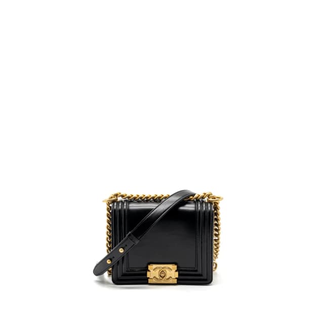 Chanel mini square boy bag limited edition calfskin black GHW (microchip) in Black Calfskin from EMIER, photo 1 of 1