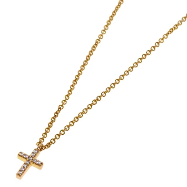 Tiffany & Co. Metrocross Diamond Necklace 18k Pink Gold in Pink from The Reluxe, photo 1 of 1