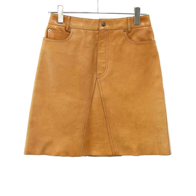 Gucci Cow Leather Skirt Brown 36 in Brown Leather from The Reluxe, photo 1 of 1