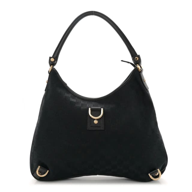 Gucci Abbey D Ring Monogram Hobo Bag - Black in Black from H&T, photo 1 of 1