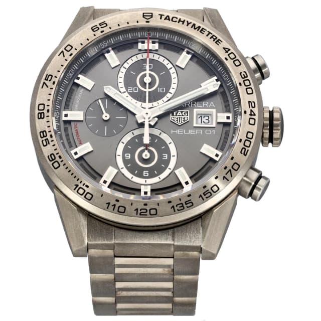 TAG Heuer Carrera CAR208Z-0 43mm Titanium Watch from H&T, photo 1 of 1