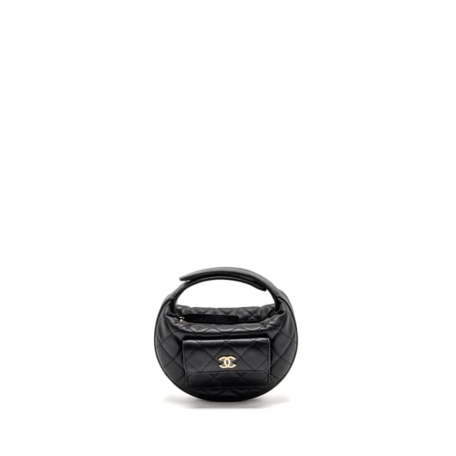 Chanel 23b Round Clutch Caviar Black LGHW (microchip) in Black Caviar leather from EMIER, photo 1 of 1