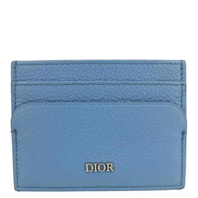 Dior Leather Card Holder Blue in Blue Leather from Dallas Designer Handbags, photo 1 of 1