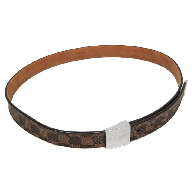 Louis Vuitton Damier Ceinture Carré M6803X Women,Men Leather, Damier Canvas Standard Belt Brown,Silver in Brown/Silver Canvas from Elady, photo 1 of 1