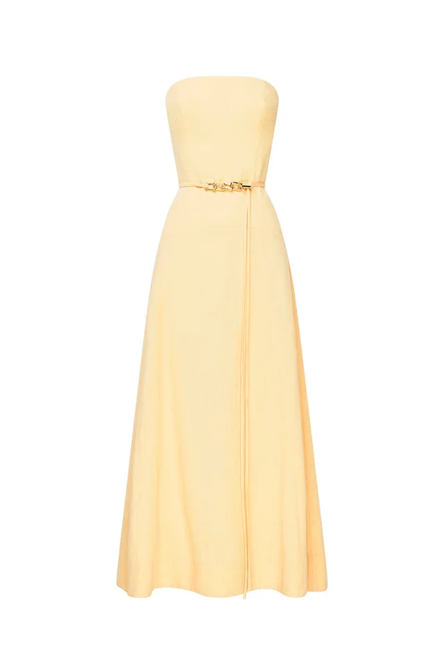 MANNING CARTELL Chasing Sunsets Strapless Dress in HONEYCOMB, image 1 of 1 from Manning Cartell