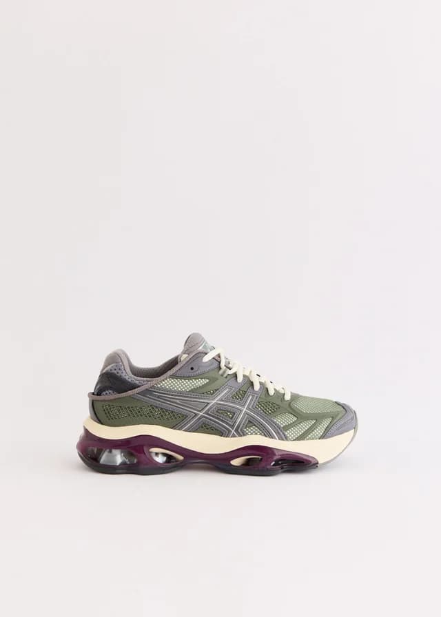 Asics Gel-Kinetic 2.0 'Lichen Green Beniimo Purple' Sneakers in LICHEN GREEN/BENIIMO PURPLE, image 1 of 1 from Incu
