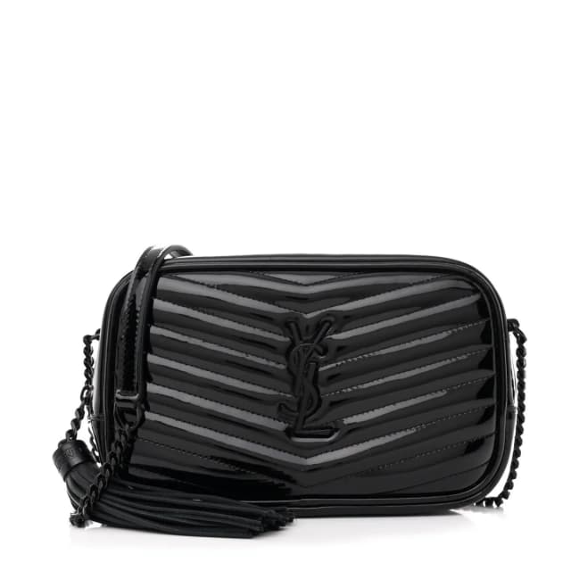 Saint Laurent Lou Camera Calfskin Leather Bag - Black in Black Calfskin from H&T, photo 1 of 1