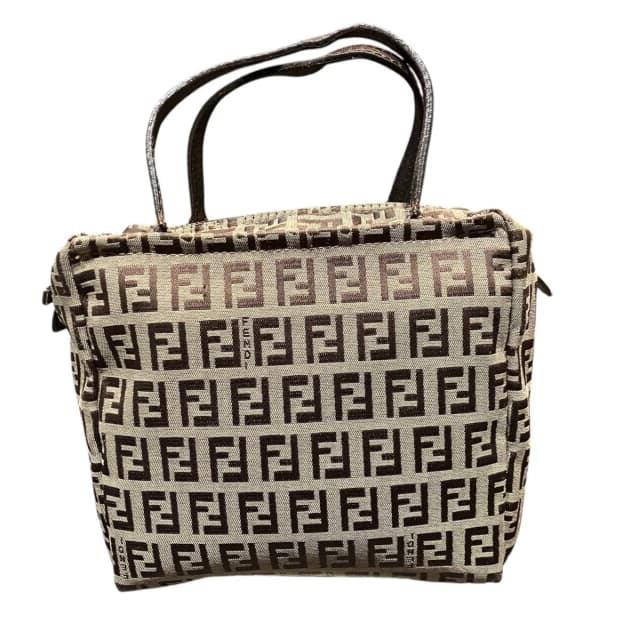 Fendi Zucchino Mini Tote Zucca Handbag Canvas Leather in Canvas from The Reluxe, photo 1 of 1