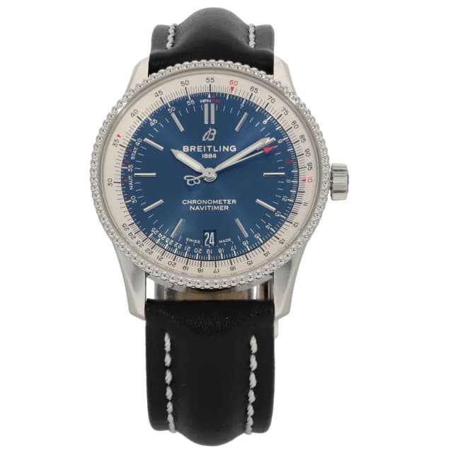 Breitling Navitimer A17325 38mm Stainless Steel Watch in Leather from H&T, photo 1 of 1