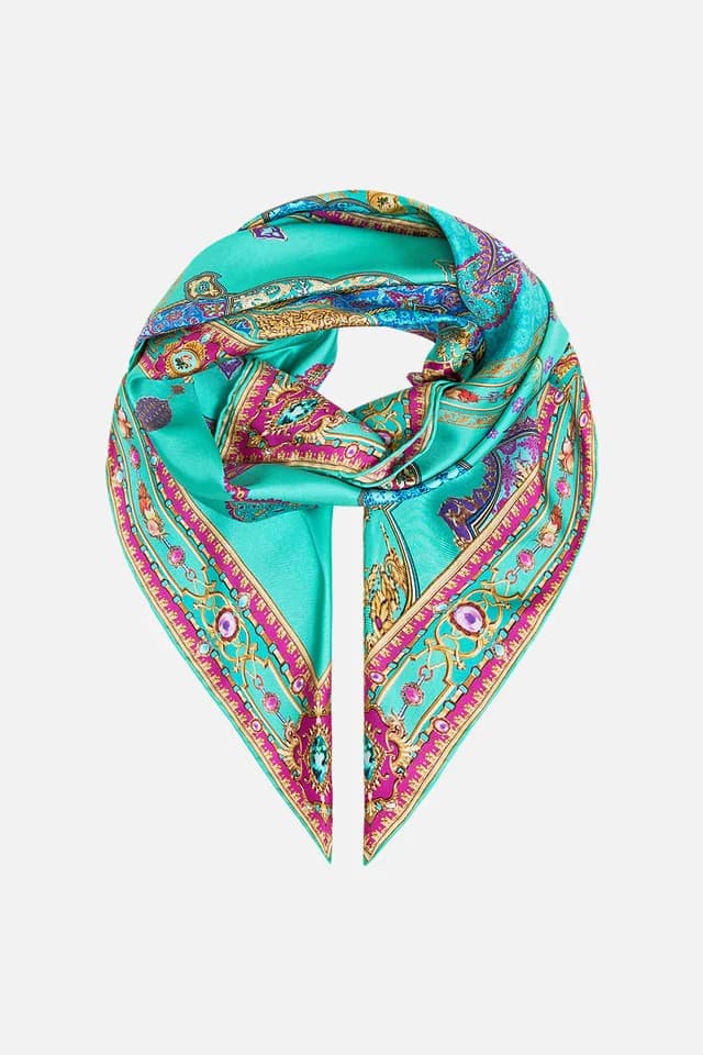 Camilla eBoutique PRINTED SILK TWILL SQUARE SCARF THE CONCUBINES CORRIDOR, image 1 of 1 from CAMILLA