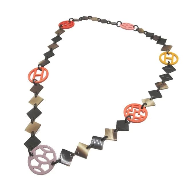 Hermès Diva Buffalo Horn Brown Multicolor Necklace in Brown from The Reluxe, photo 1 of 1