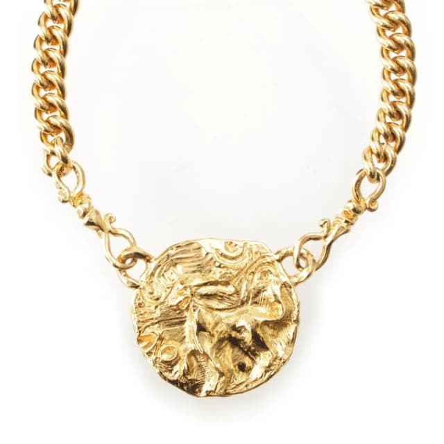 Saint Laurent Vintage Lion Medallion Animal Necklace Gold in Gold from The Reluxe, photo 1 of 1