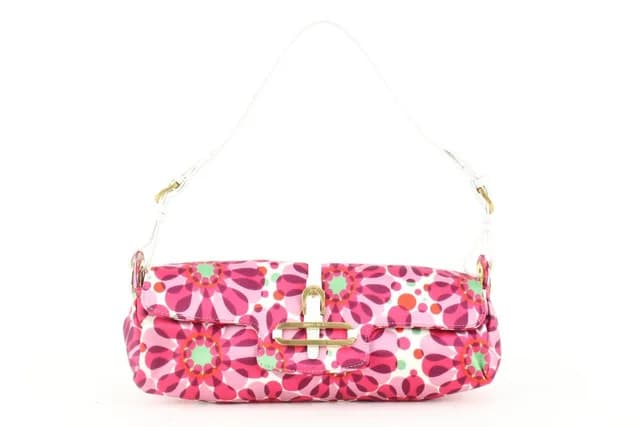 Jimmy Choo Pink Floral Satin Flap Shoulder Bag in Pink Satin from Bagriculture, photo 1 of 1