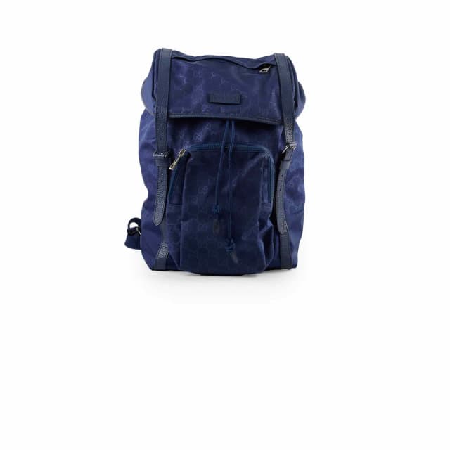Gucci Guccissima Nylon Backpack Blue in Blue Nylon from The Purse Affair, photo 1 of 1