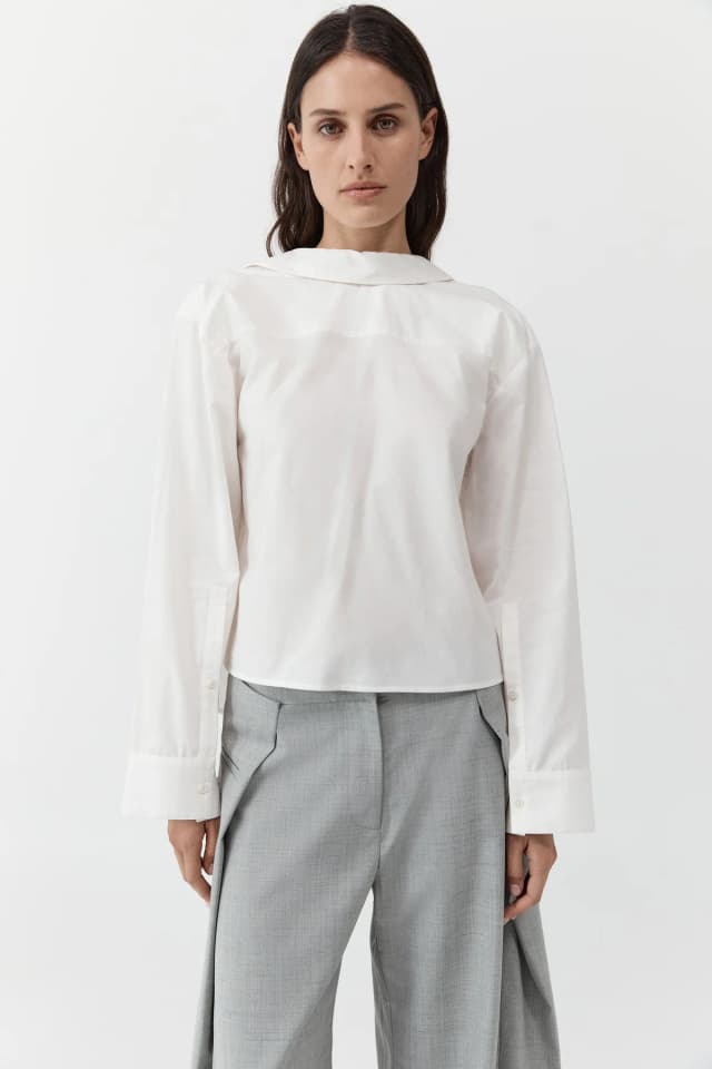 St Agni Reverse Shirt - White, image 1 of 1 from St. Agni