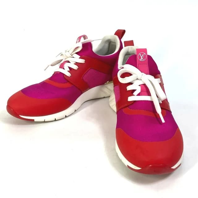Louis Vuitton Two-tone Logo Sneakers with Laces, Nylon, Women's, Pink in Pink/Red color Nylon from Elady, photo 1 of 1