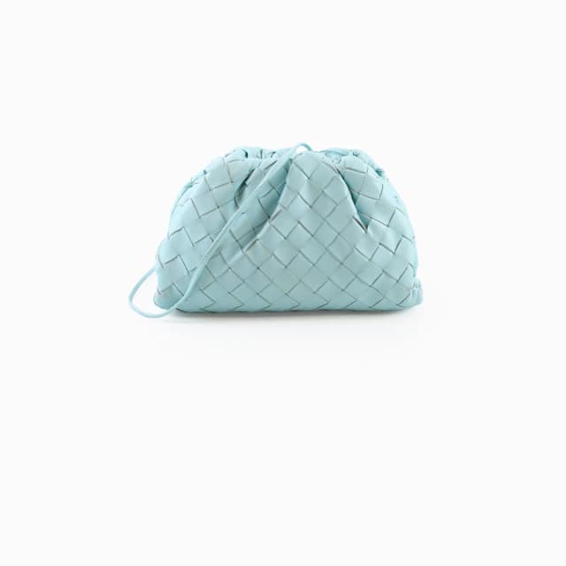 Bottega Veneta Mini Pouch Blue in Blue Lambskin from The Purse Affair, photo 1 of 1
