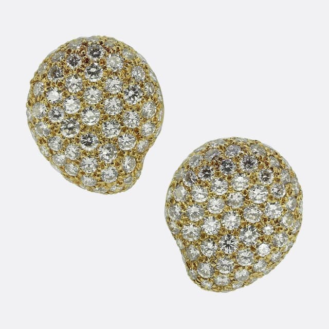 Tiffany & Co. Pavé Diamond Bean Earrings from The Vintage Jeweller, photo 1 of 1
