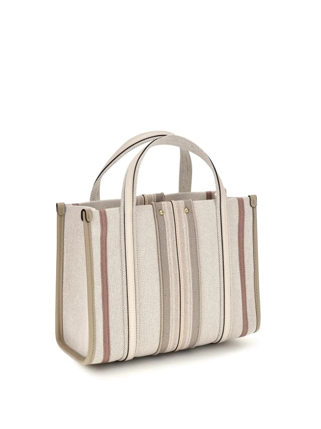 Chloé Woody Loop Tote Bag — Beige Cotton in Beige Calfskin from HEWI, photo 1 of 1
