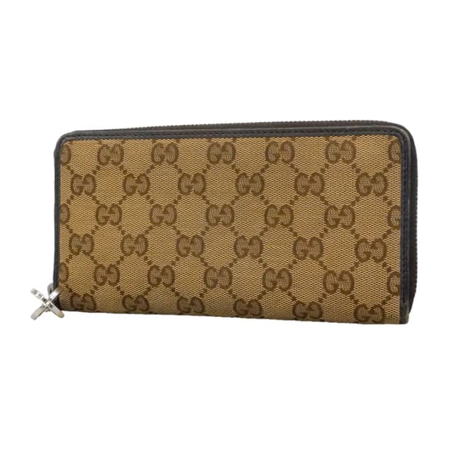 Gucci Wallet GG Canvas Brown Gold in Brown Canvas from The Reluxe, photo 1 of 1