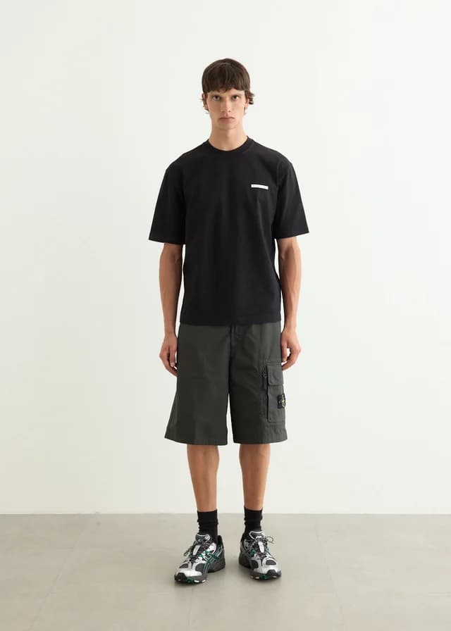 Stone Island Cotton Canvas Cargo Shorts in V0062 - LEAD GREY, image 1 of 1 from Incu