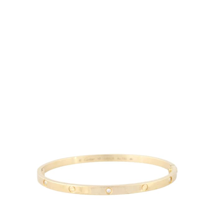 Cartier Small Love 18k Yellow Gold 6 Diamond Bracelet in Yellow from Luxe.It.Fwd, photo 1 of 1