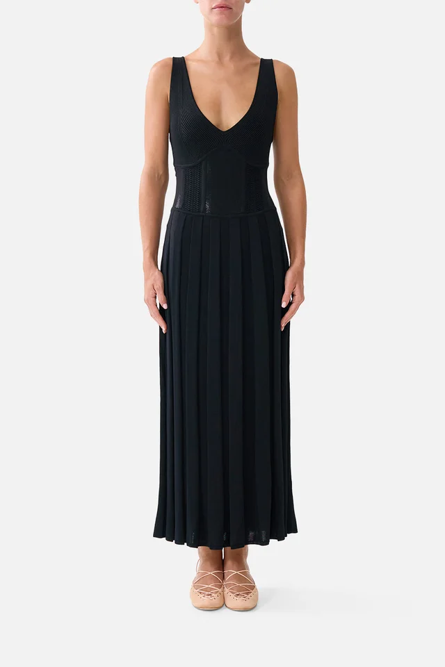 Camilla eBoutique CORSET DETAIL FLARE KNIT DRESS FLAMENCO FOLKLORE, image 1 of 1 from CAMILLA
