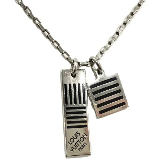 Louis Vuitton Collier Damier Colors Necklace Plated Silver in Silver from The Reluxe, photo 1 of 1