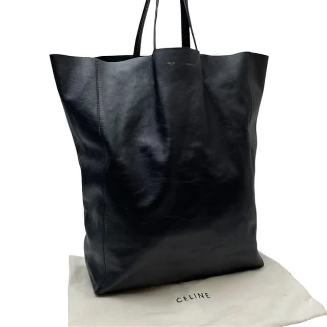 Celine Leather Horizontal Cabas Hand Tote Bag Black in Black Leather from The Reluxe, photo 1 of 1