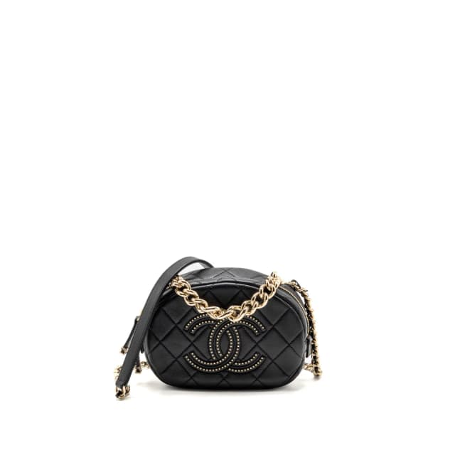 Chanel Chain Handle Studded CC Camera Bag Lambskin Black GHW in Black Lambskin from EMIER, photo 1 of 1